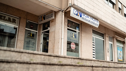 Exterior da escola de condução